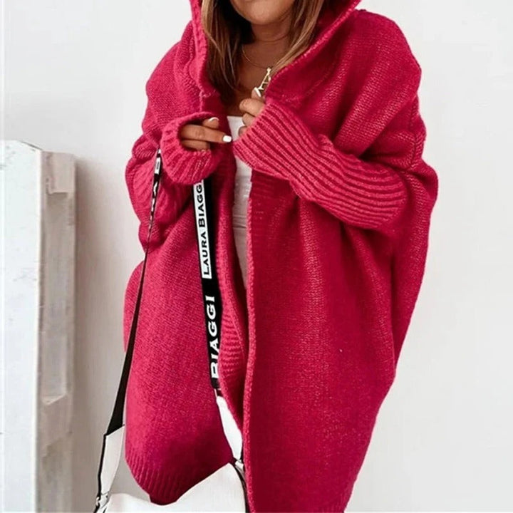 Women’s Haven Cozy Hooded Knit Cardigan – Oversized Open-Front Sweater