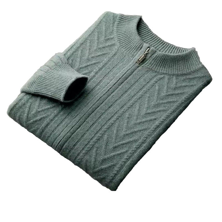 Men’s Chevron Zip Knit Cardigan
