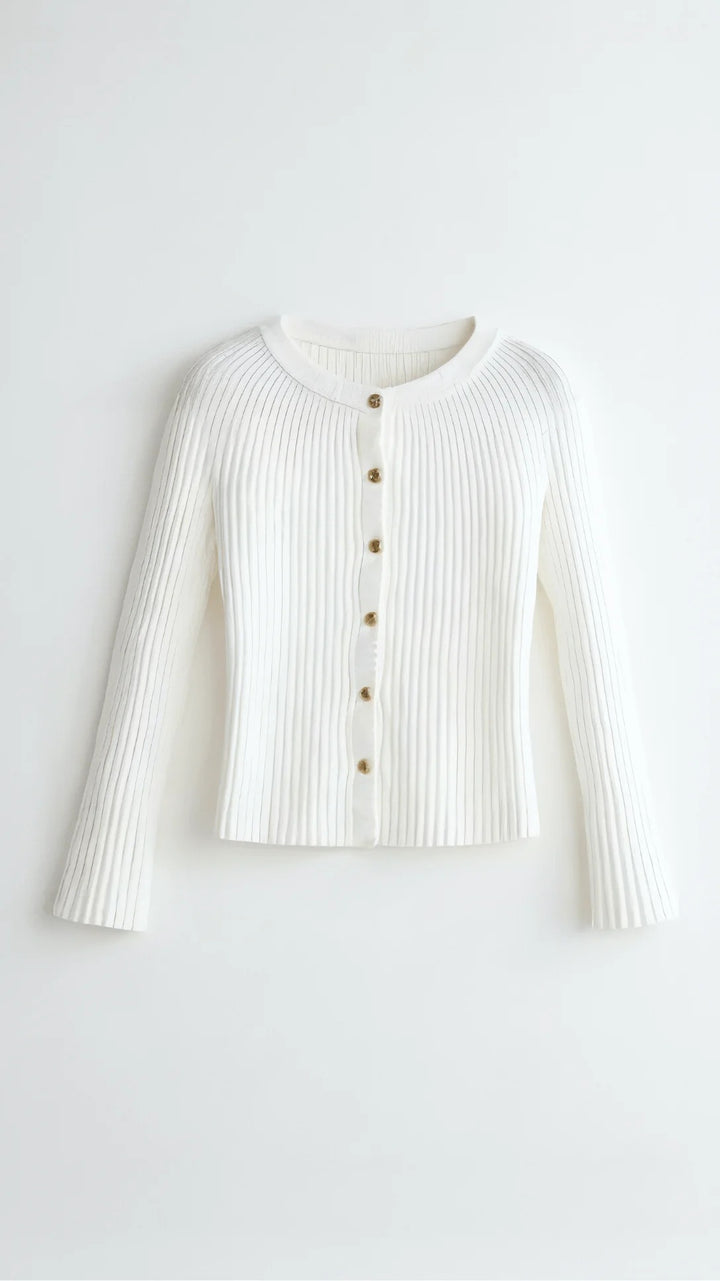 Women’s Elara Ribbed Button-Up Cardigan