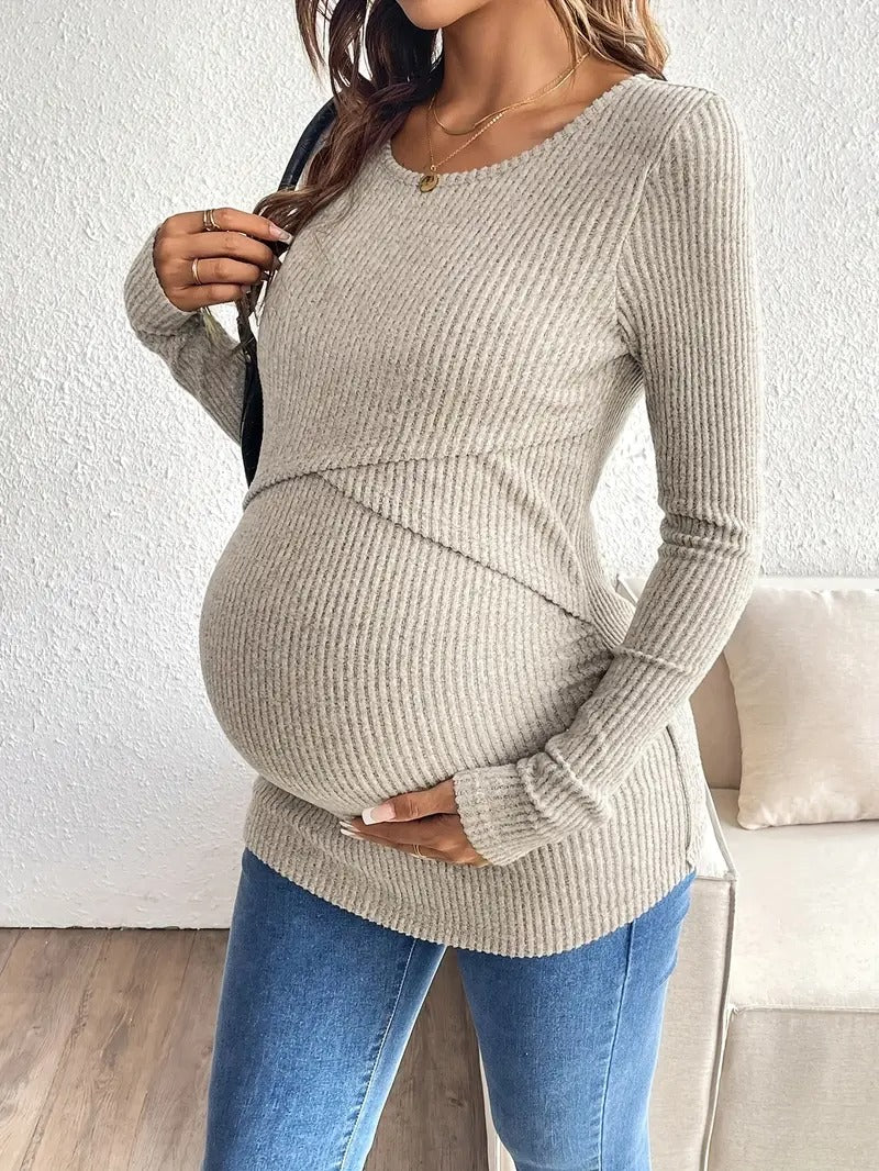 Women’s CozyLift Maternity & Nursing Knit Top