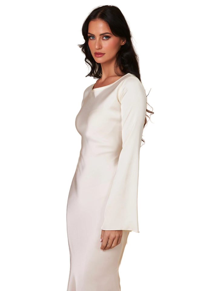 Women’s Long Sleeve Maxi Dress – Elegant Flowing Evening Gown