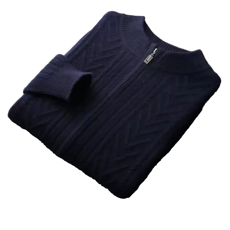 Men’s Chevron Zip Knit Cardigan