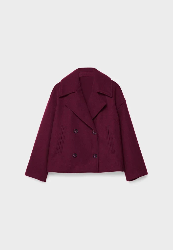 Women’s Cropped Double-Breasted Coat