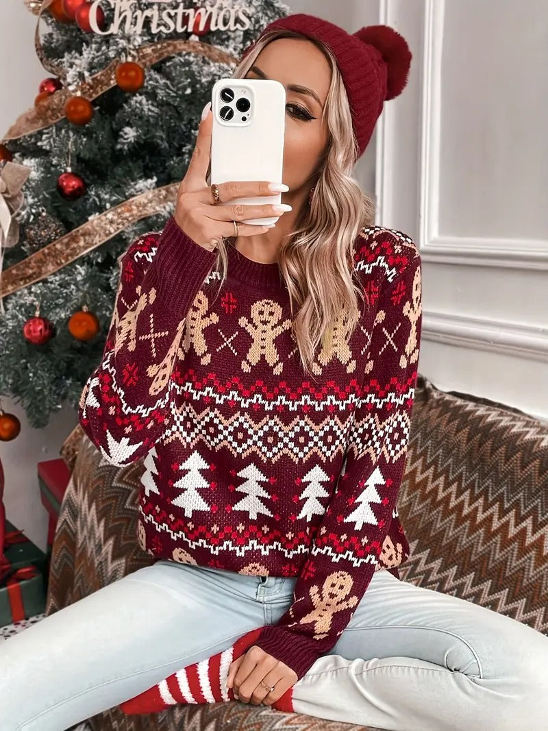 Women’s Gingerbread Holiday Knit Sweater