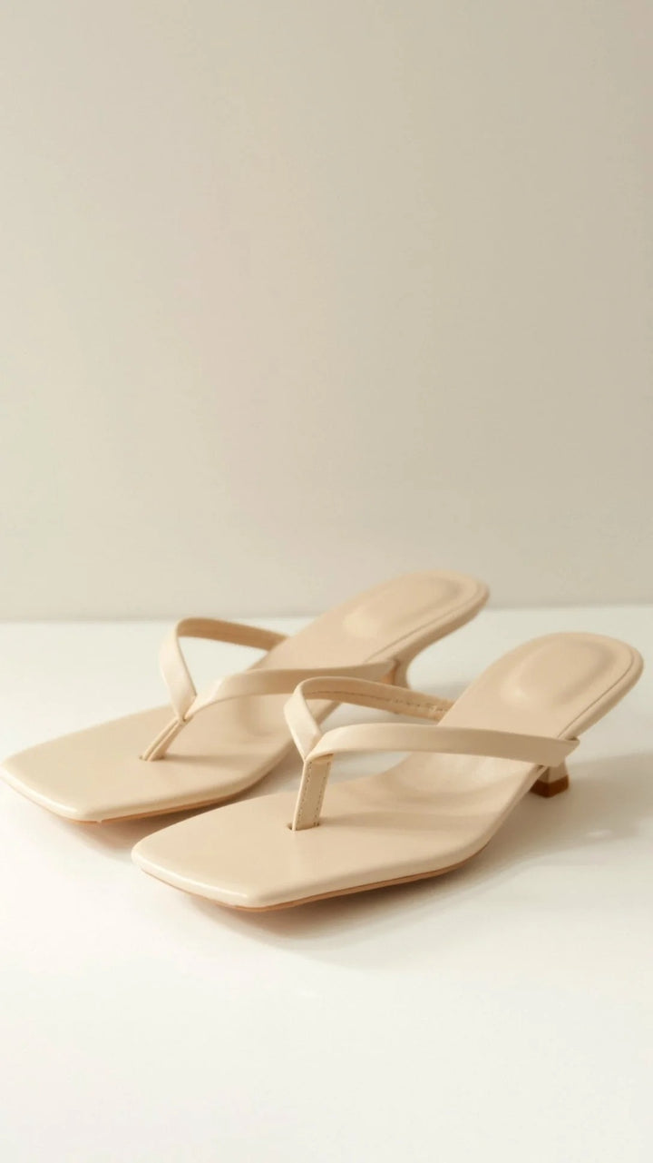 Women’s Mila Kitten Heel Sandals – Minimal Strappy Slip-Ons