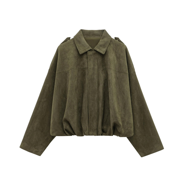 Women’s Aria Oversized Suede Bomber Jacket