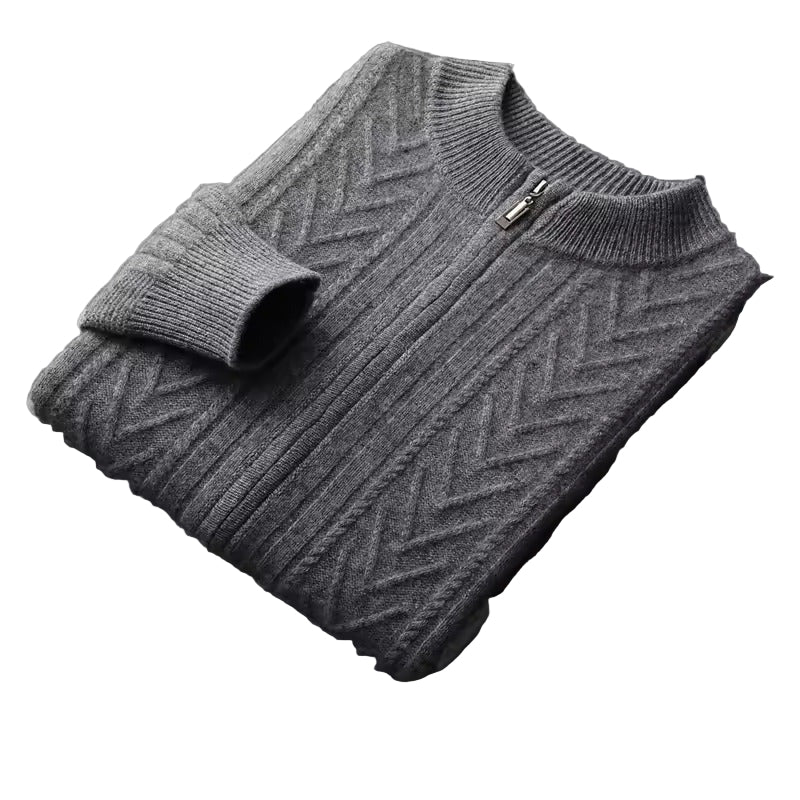 Men’s Chevron Zip Knit Cardigan