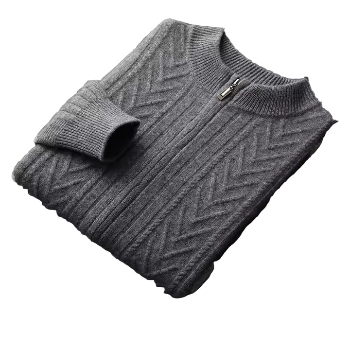 Men’s Chevron Zip Knit Cardigan