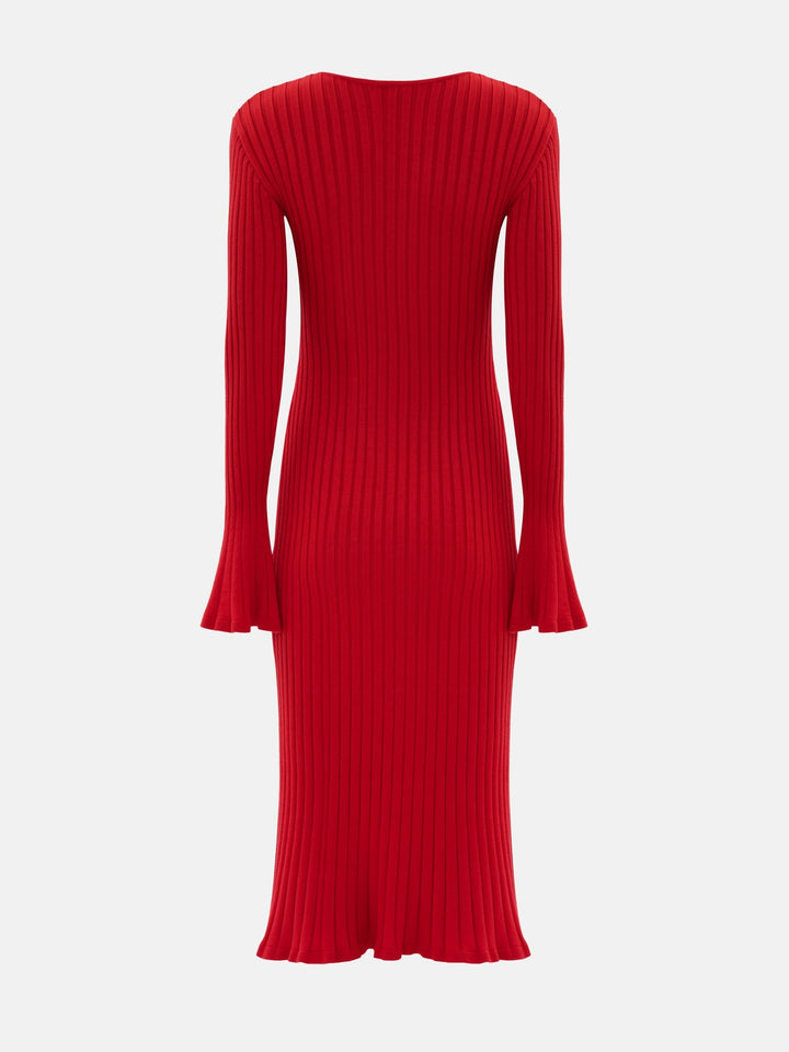 Women’s Elara Ribbed Keyhole Midi Dress