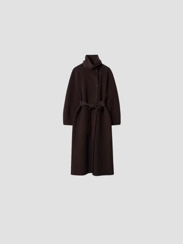 Women’s Amara High-Neck Belted Long Coat