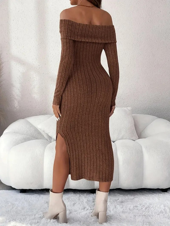 Women’s Embrace Knit Off-Shoulder Maternity Dress