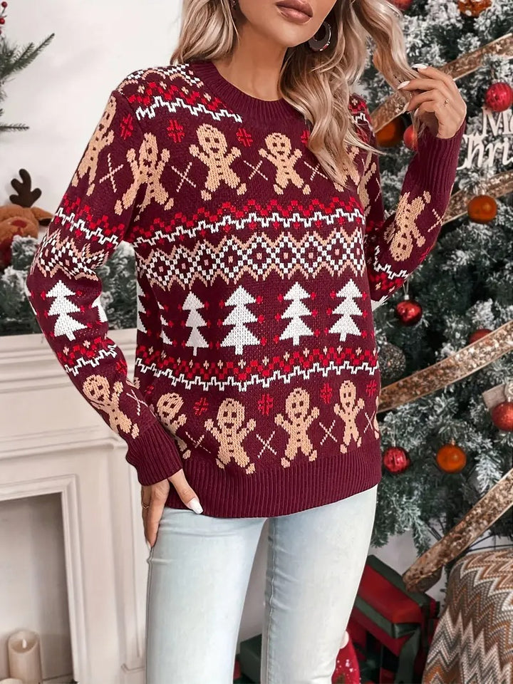 Women’s Gingerbread Holiday Knit Sweater
