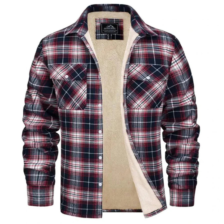 Men’s Sherpa Lined Plaid Shirt Jacket