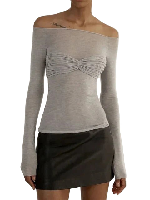 Women’s Mesh Sheer Off-Shoulder Top