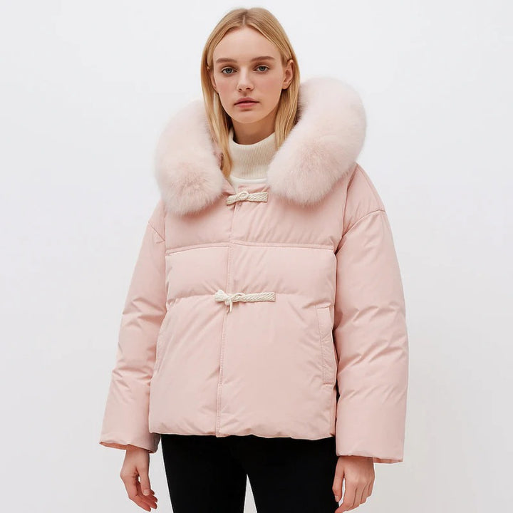 Women’s Fur-Collar Toggle Puffer Jacket