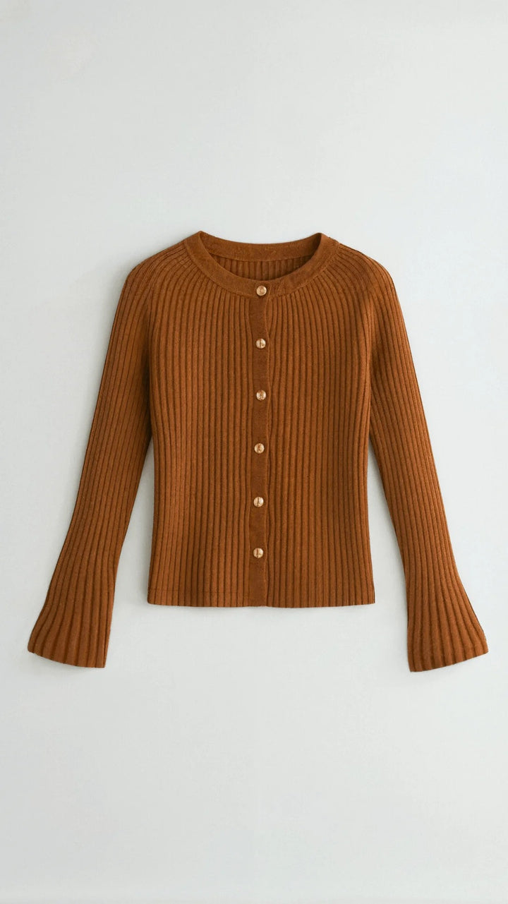 Women’s Elara Ribbed Button-Up Cardigan