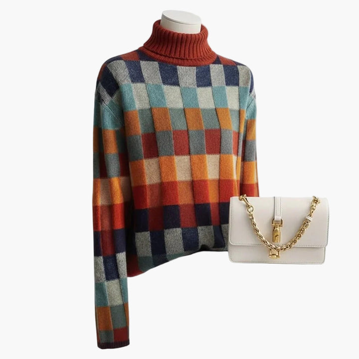 Women’s Checkered Merino Sweater
