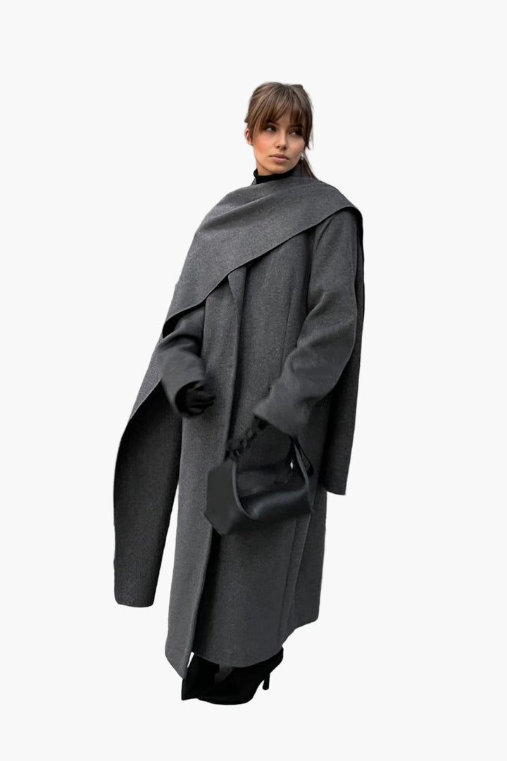 Women’s Monaco Wool Cape Coat with Scarf