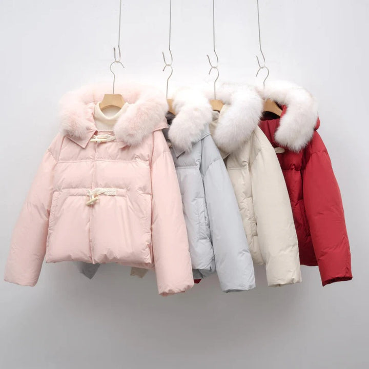 Women’s Fur-Collar Toggle Puffer Jacket