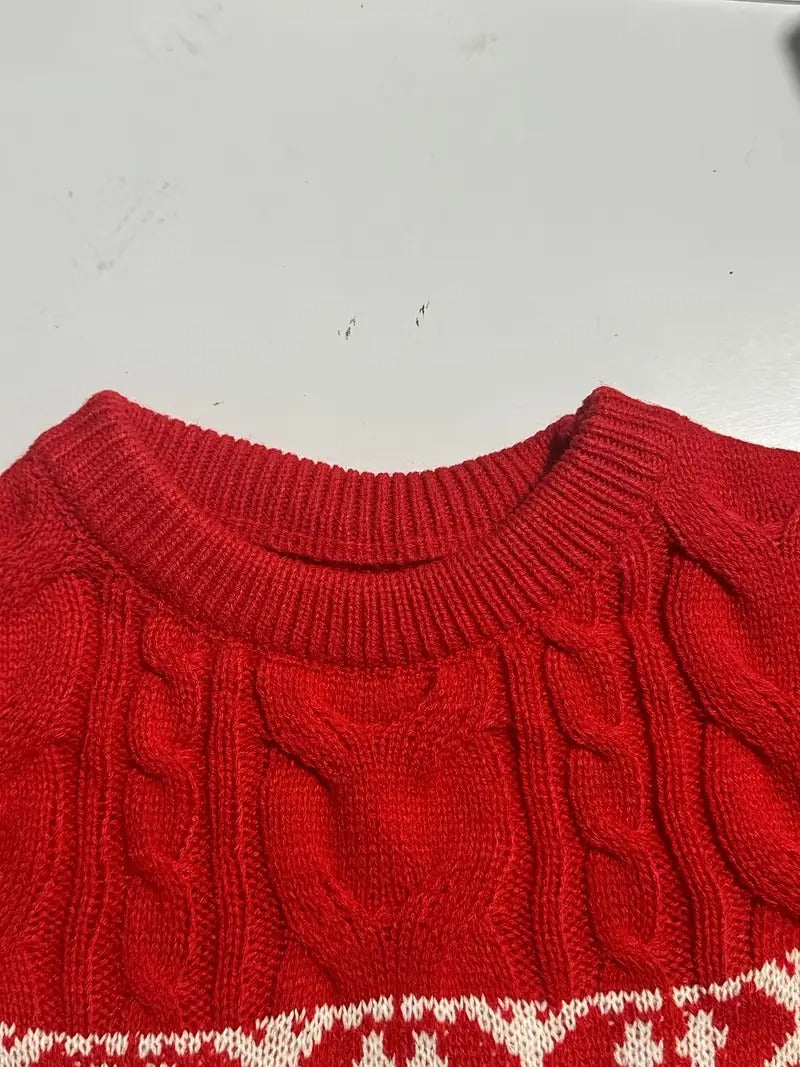 Men’s Nordic Reindeer Cable Knit Christmas Jumper – Classic Winter Sweater