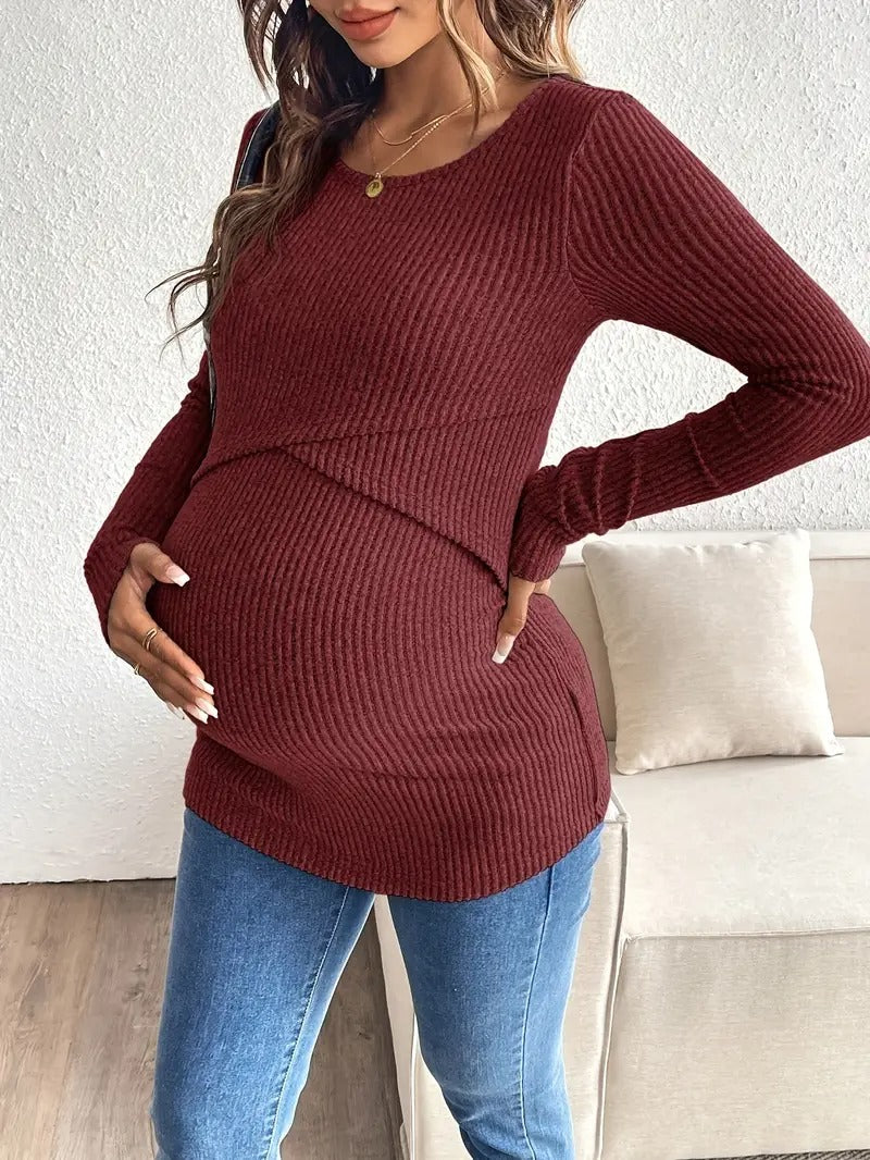 Women’s CozyLift Maternity & Nursing Knit Top
