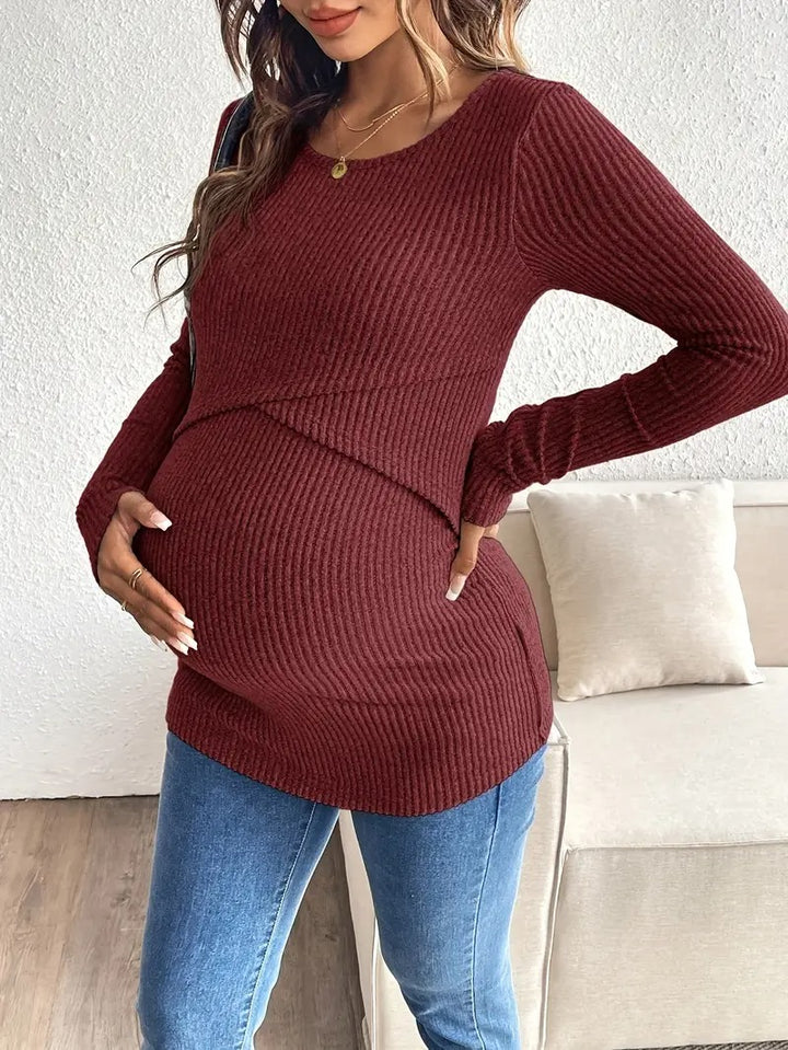 Women’s CozyLift Maternity & Nursing Knit Top