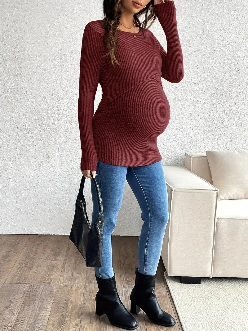 Women’s CozyLift Maternity & Nursing Knit Top