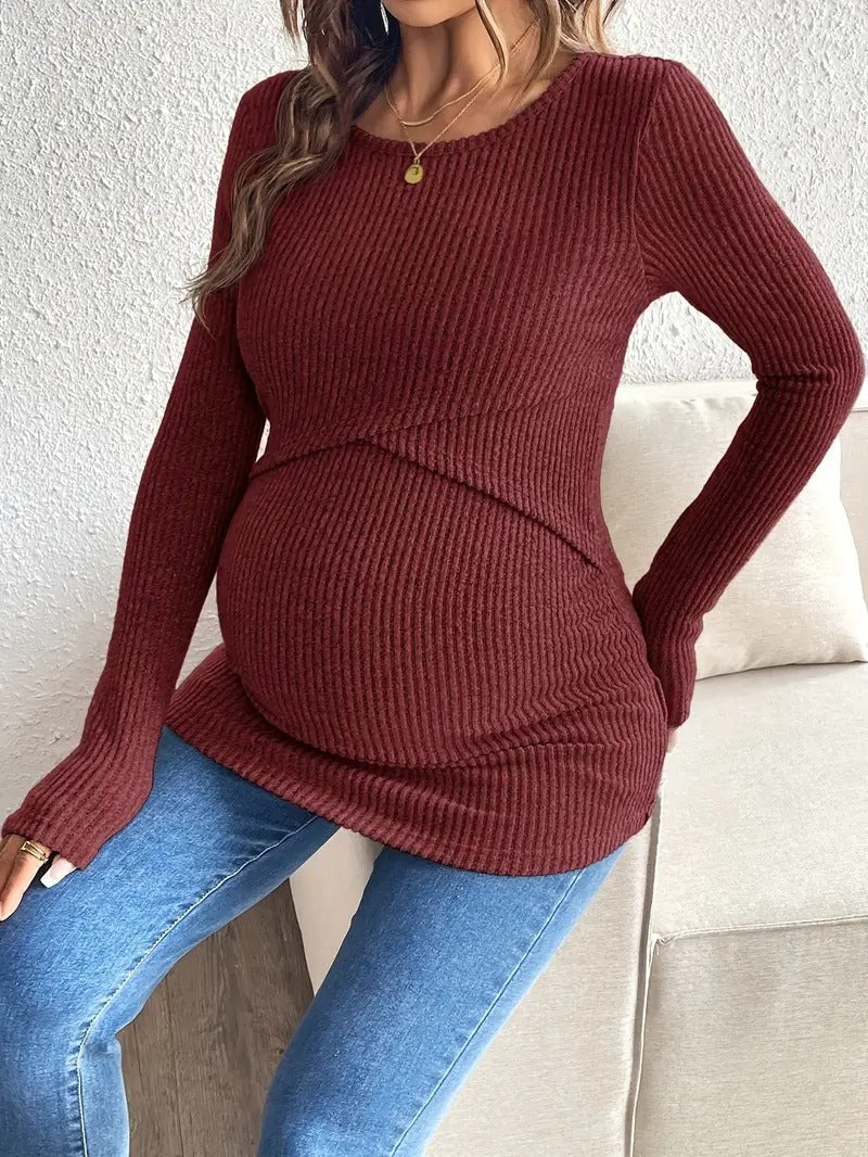 Women’s CozyLift Maternity & Nursing Knit Top