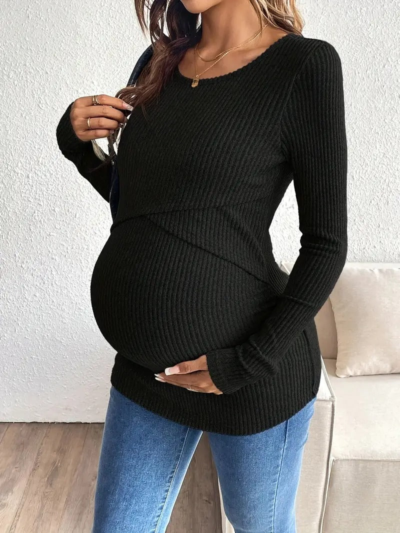 Women’s CozyLift Maternity & Nursing Knit Top