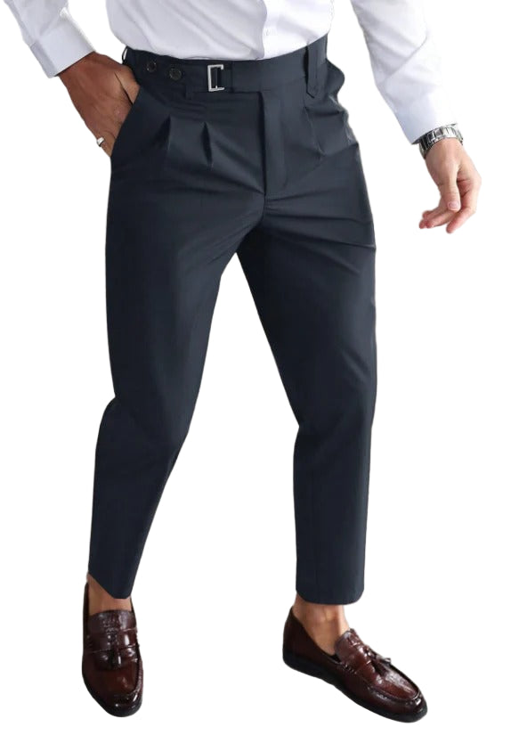 Men’s Vincenzo High-Waist Pleated Trousers