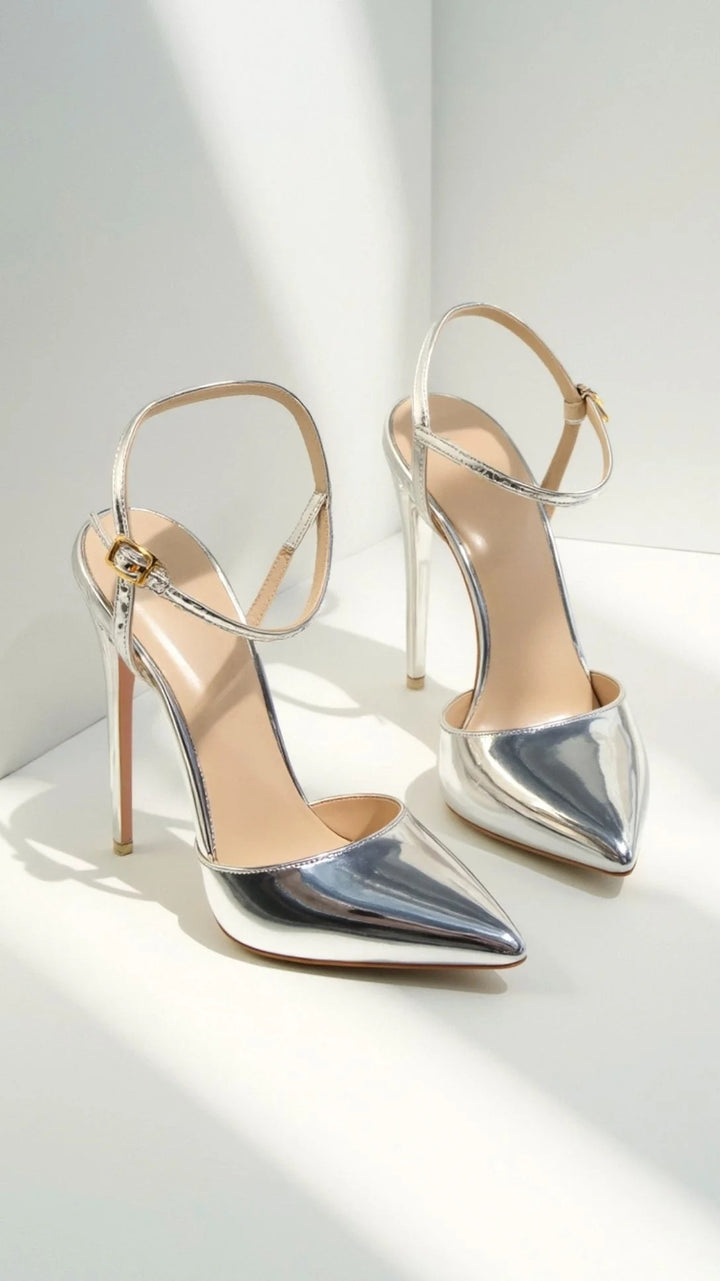 Women’s Elara Metallic Stiletto Strap Heels