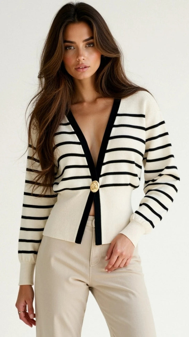 Women’s Amara Deep V Button Cardigan