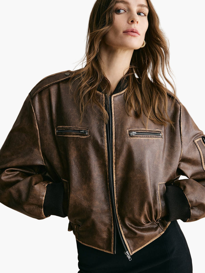 Women’s Rogue Vintage Leather Bomber