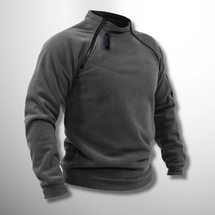 Men’s Tactical High-Neck Half-Zip Fleece Jumper – Windproof Outdoor Layer