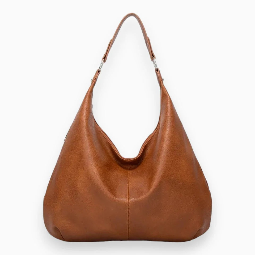 Women’s Leather-Look Hobo Bag – Spacious Shoulder Carryall