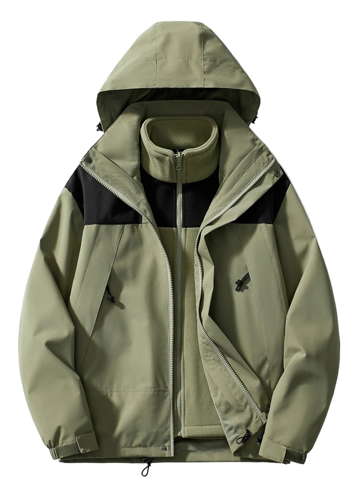 Women’s 3-in-1 Fleece Winter Jacket with Hood for Women