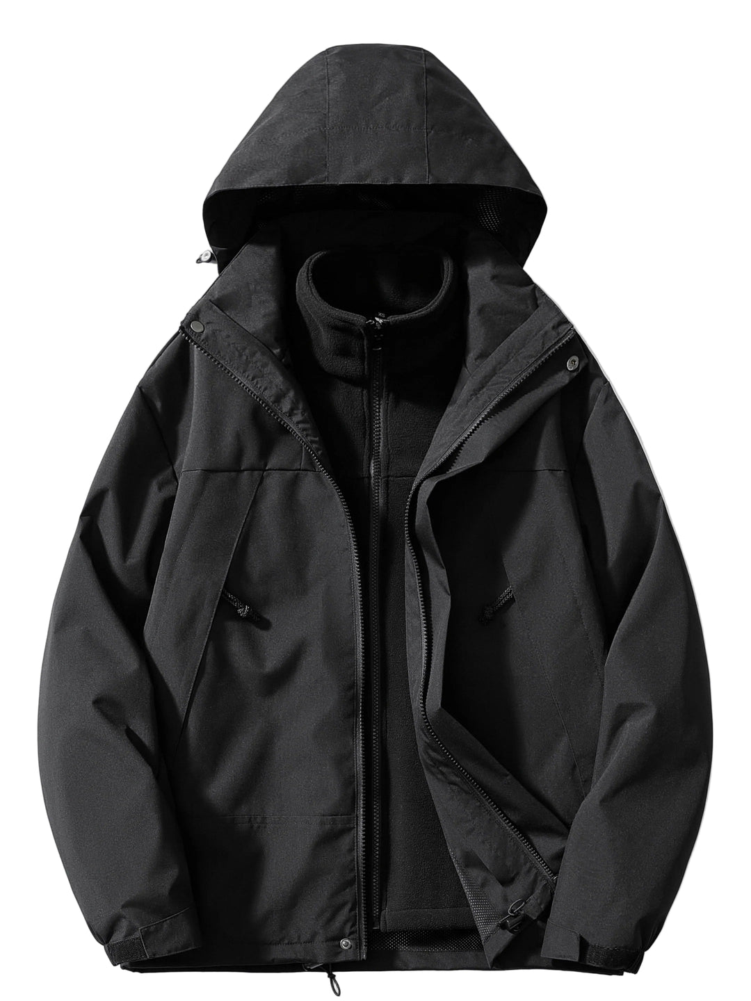 Women’s 3-in-1 Fleece Winter Jacket with Hood for Women