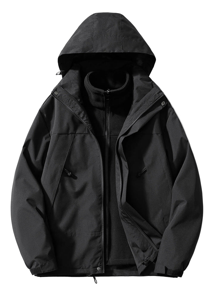 Women’s 3-in-1 Fleece Winter Jacket with Hood for Women