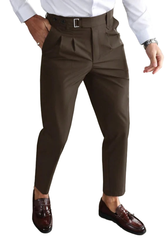 Men’s Vincenzo High-Waist Pleated Trousers