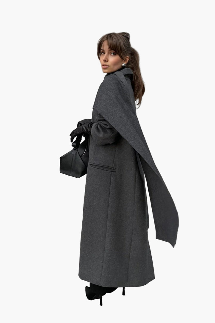 Women’s Monaco Wool Cape Coat with Scarf