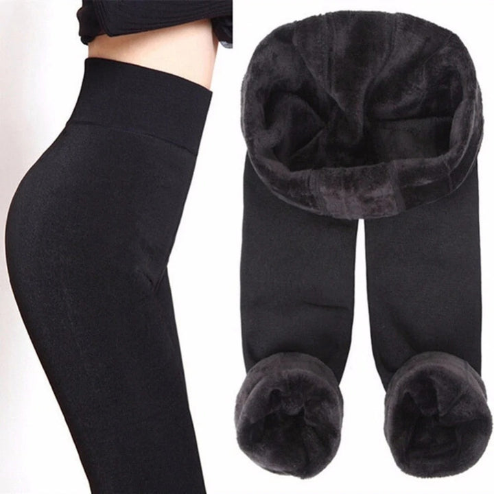 Women’s Fleece-Lined Winter Leggings – High-Waist Thermal Comfort