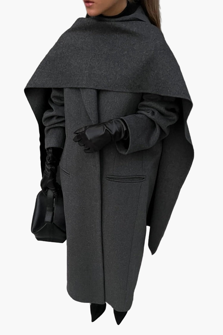 Women’s Monaco Wool Cape Coat with Scarf