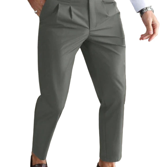 Men’s Vincenzo High-Waist Pleated Trousers