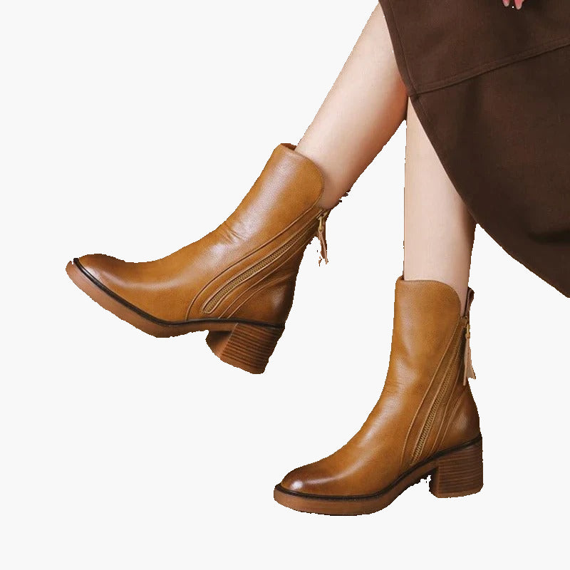 Women’s Orthopedic Block Heel Ankle Boots