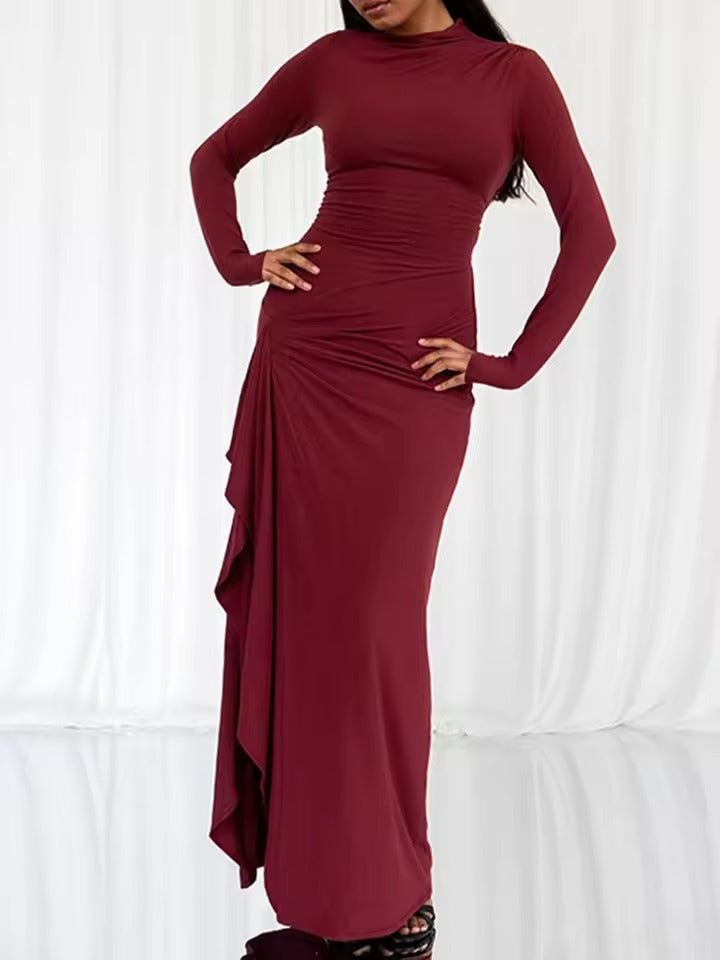 Women’s Celestine Draped Long Sleeve Maxi Dress