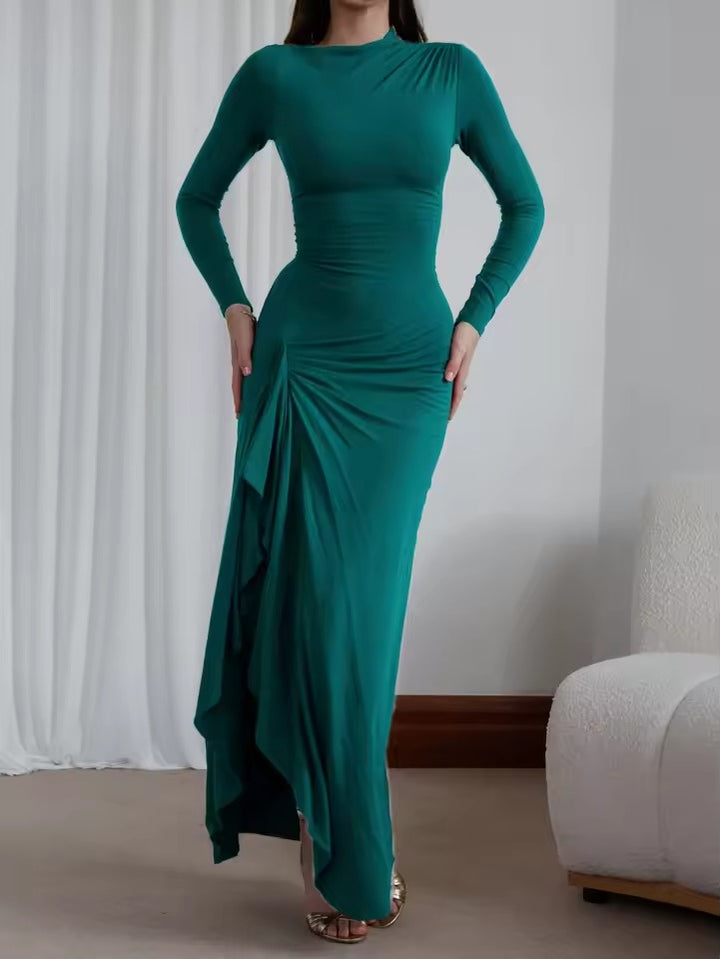 Women’s Celestine Draped Long Sleeve Maxi Dress