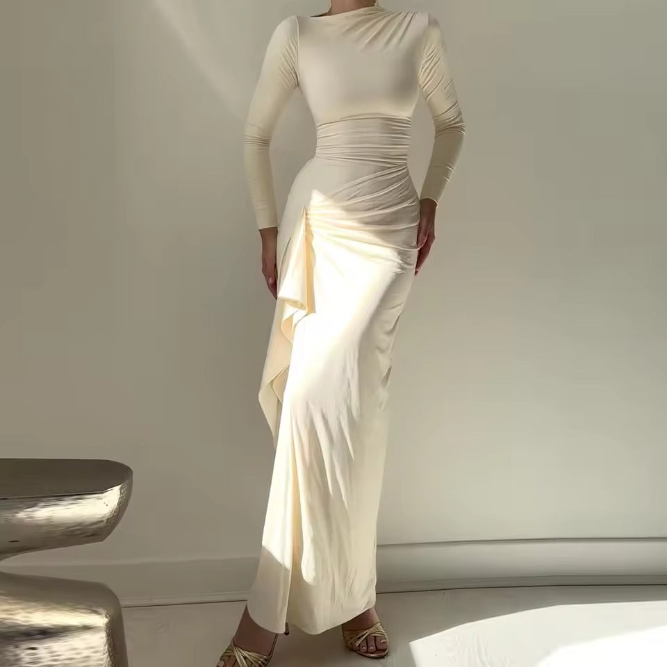 Women’s Celestine Draped Long Sleeve Maxi Dress