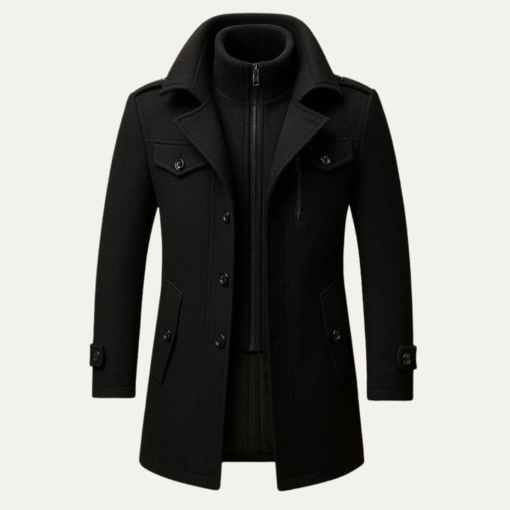 Men’s Regalia Overcoat – Classic Double-Layer Design