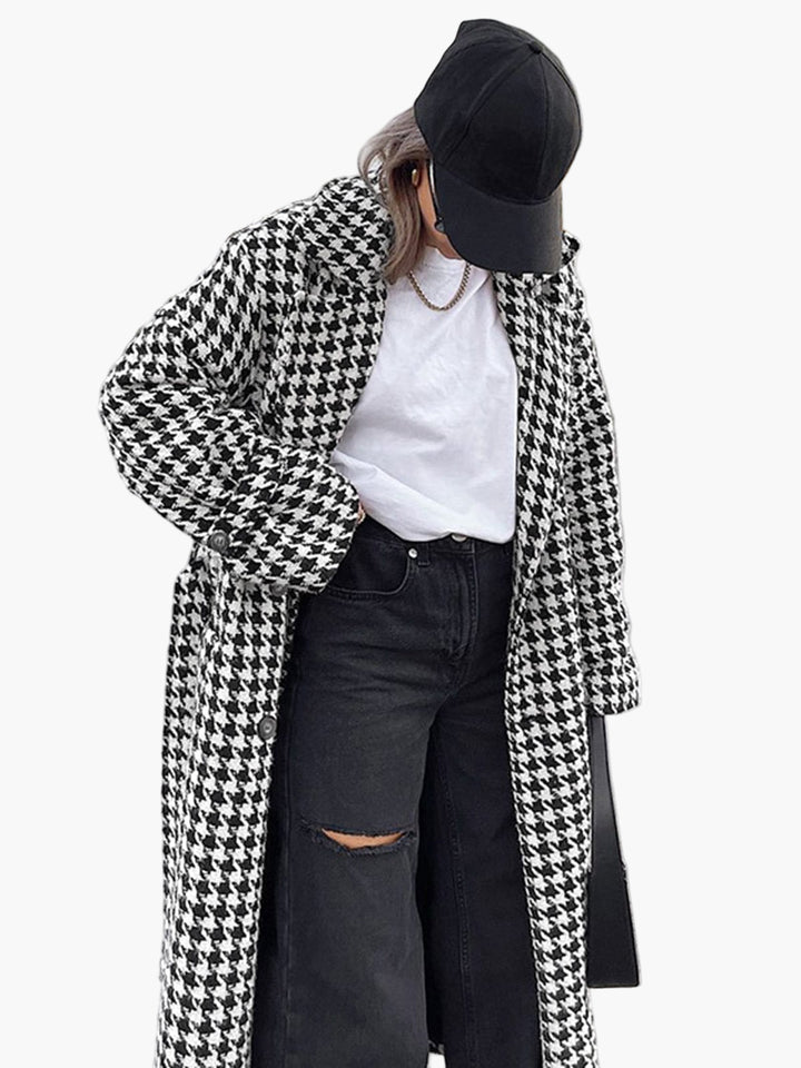 Women’s Camden Houndstooth Longline Coat