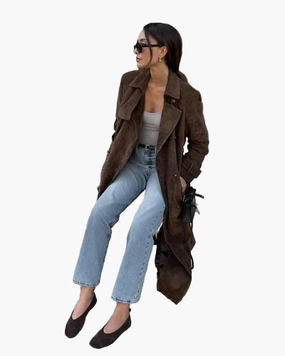 Women’s Suede Trench Coat